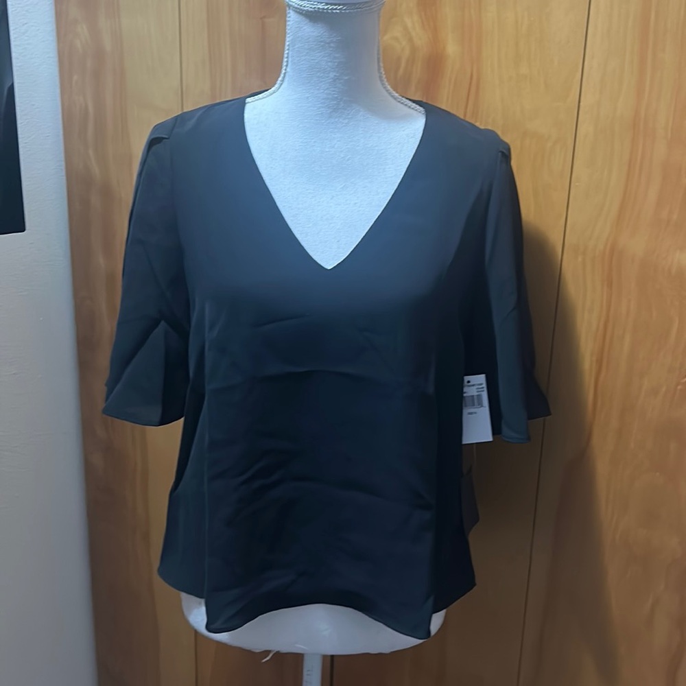 NWT Cooper St Black Wild At Heart Top Blouse Size 6